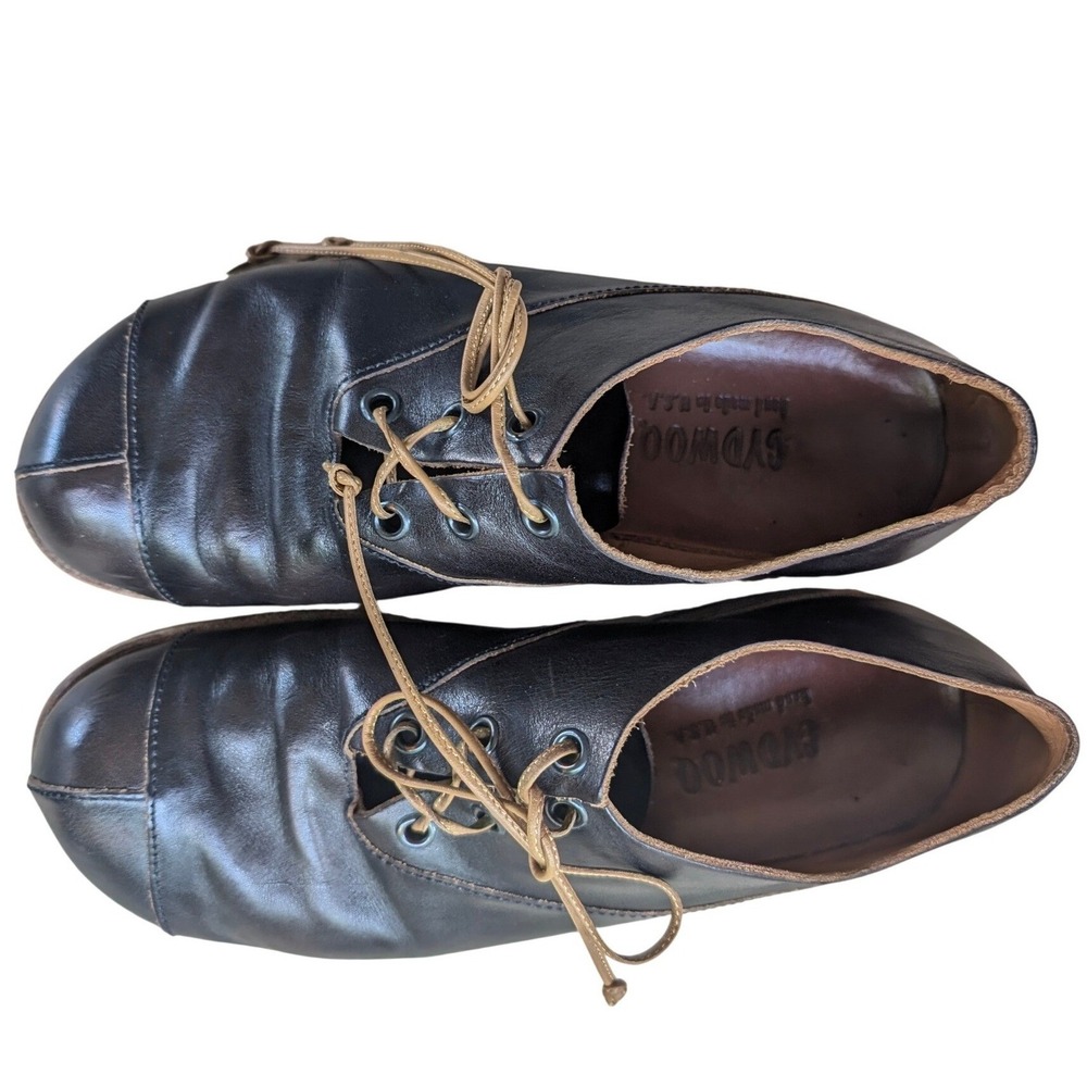 Cydwoq Wolf Womens Brown Leather Lace Up Oxfords Shoes Size 36 Hand Made USA 6 - Picture 3 of 11
